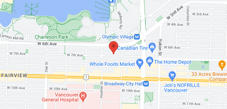map of 213 643 W 7TH AVENUE